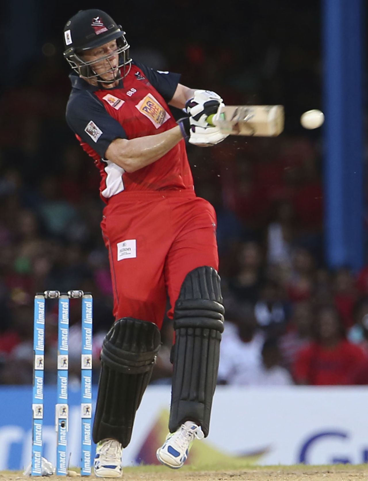 Kevin O'Brien plays a pull shot, Trinidad & Tobago Red Steel v St Lucia Zouks, CPL 2014, Port-of-Spain, July 27, 2014
