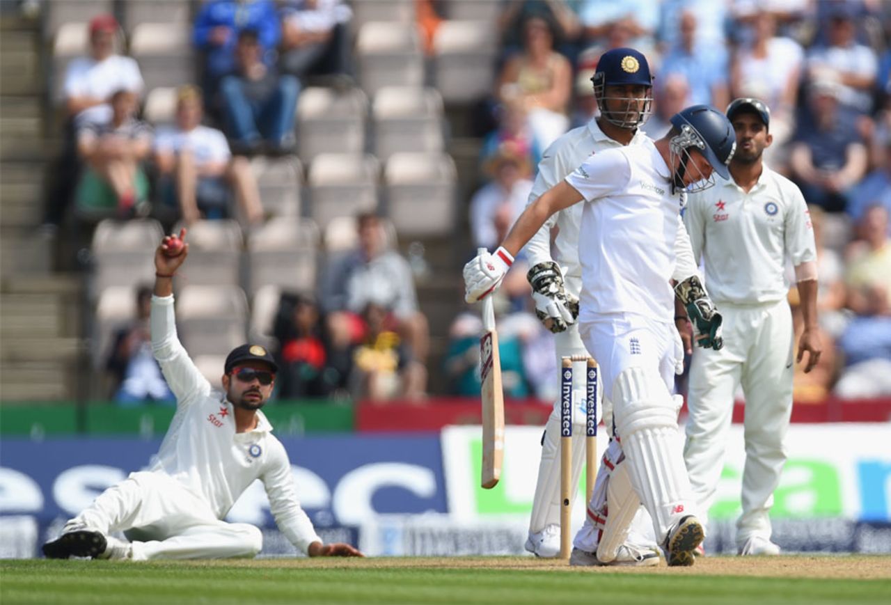 Virat Kohli appeals in vain, England v India, 3rd Investec Test, Ageas Bowl, 2nd day, July 28, 2014