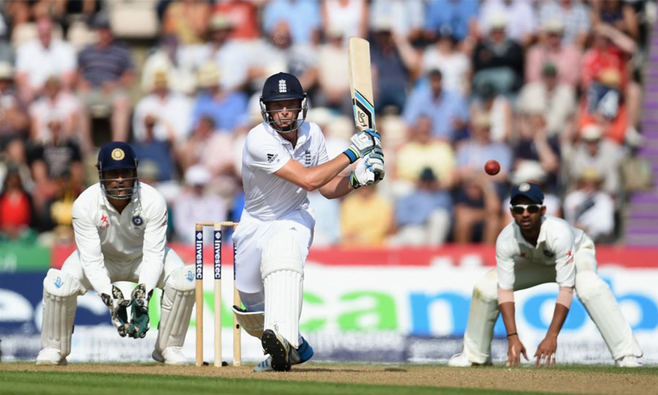 Jos Buttler loads up for a reverse sweep, England v India, 3rd Investec Test, Ageas Bowl, 2nd day, July 28, 2014