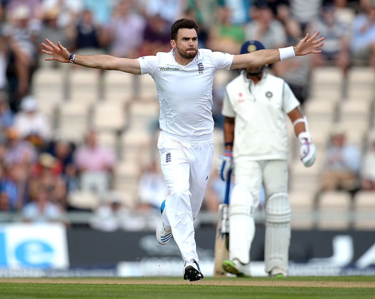 James Anderson struck an early blow for England England v India, 3rd Investec Test, Ageas Bowl, 2nd day, July 28, 2014