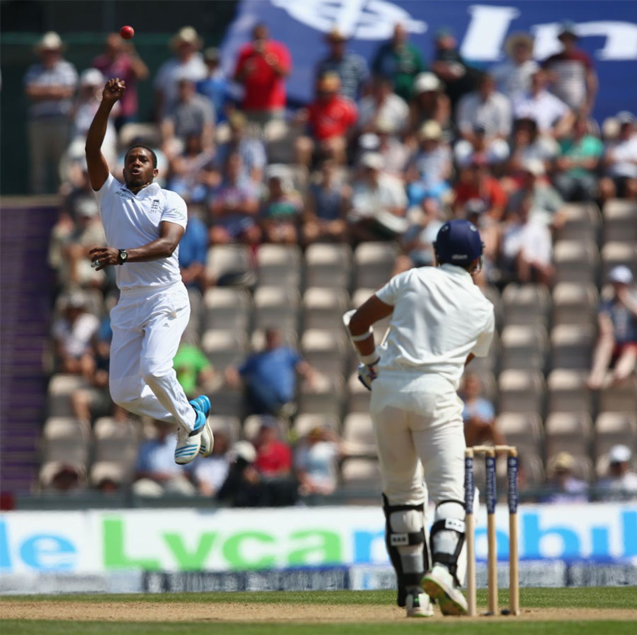 Chris Jordan was not as impressive with his lines as his athletic ability, England v India, 3rd Investec Test, Ageas Bowl, 3rd day, July 29, 2014