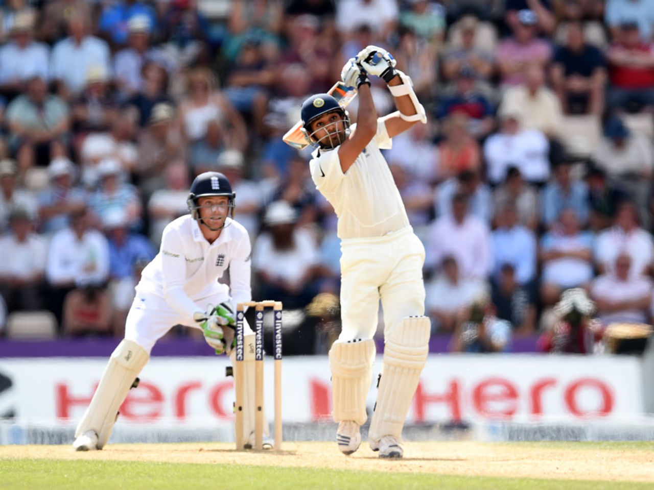 Rohit Sharma played some confident strokes, England v India, 3rd Investec Test, Ageas Bowl, 3rd day, July 29, 2014