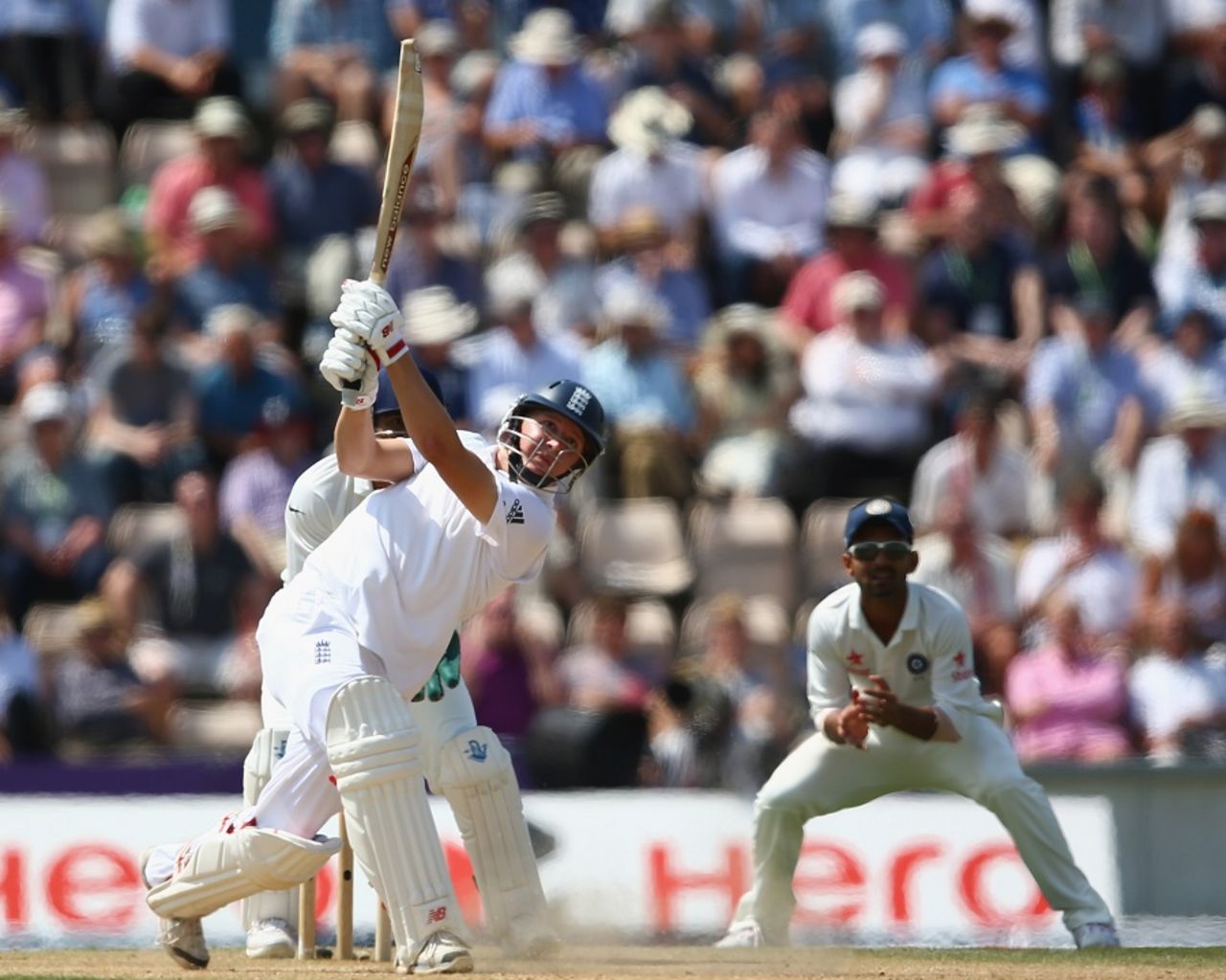 Gary Ballance tucked into the spinners, England v India, 3rd Investec Test, Ageas Bowl, 4th day, July 30, 2014