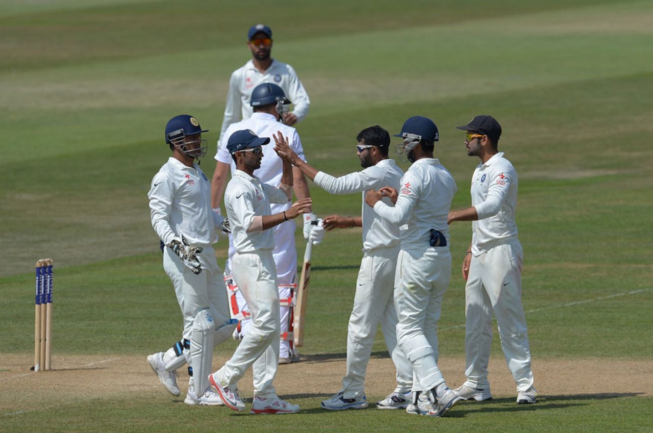 Ravindra Jadeja won a decision against Gary Ballance, England v India, 3rd Investec Test, Ageas Bowl, 4th day, July 30, 2014