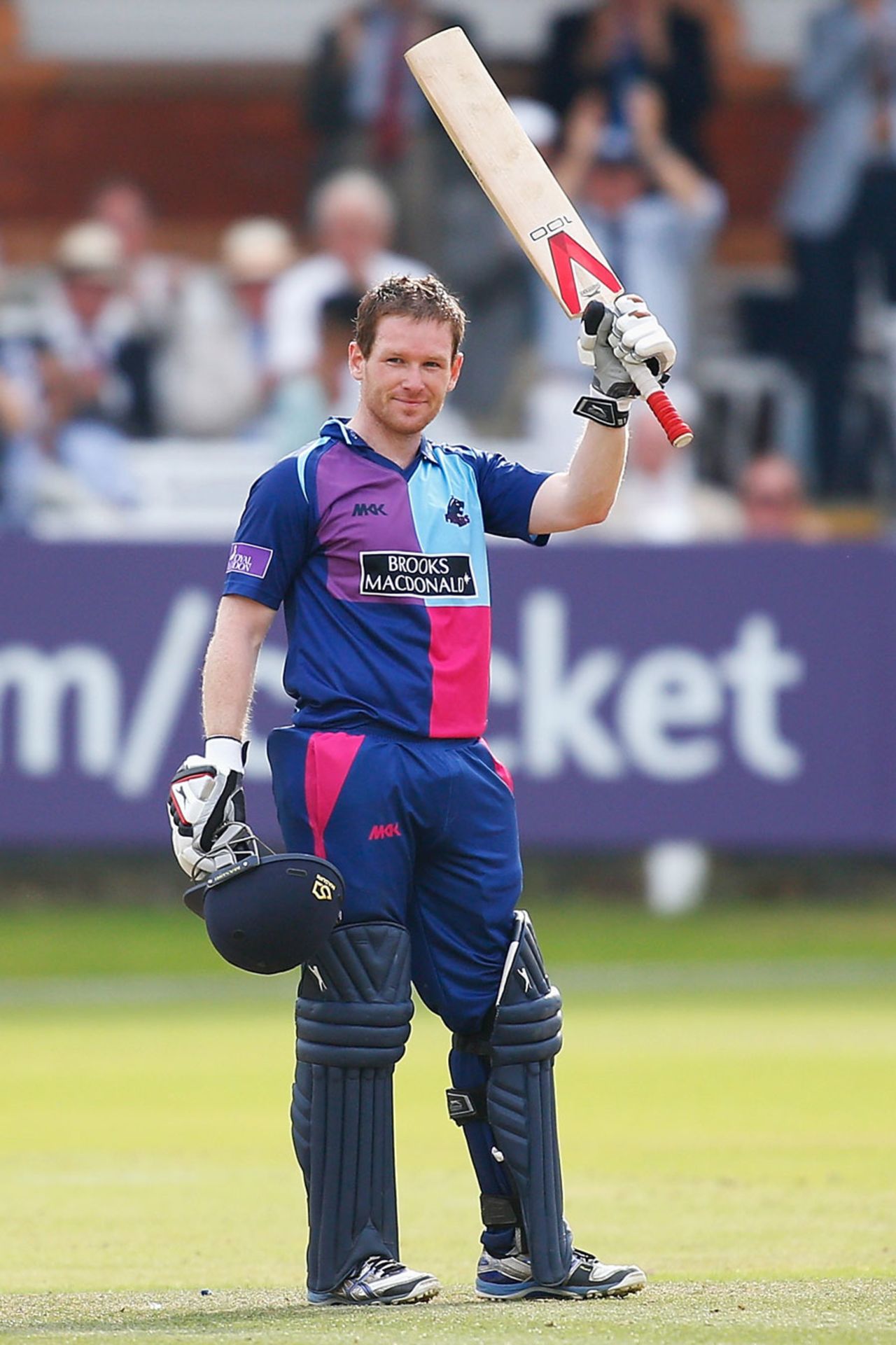 Eoin Morgan scored a unbeaten 128 off 86 balls, Middlesex v Surrey, Royal London Cup, Lord's, July 31, 2014