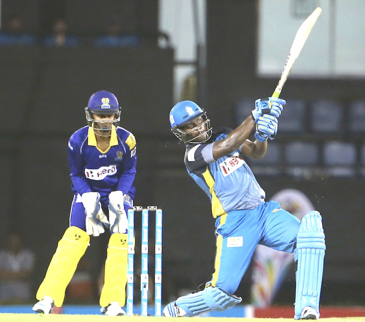 Johnson Charles smashed three sixes in his innings, St Lucia Zouks v Barbados Tridents, CPL 2014, Gros Islet, July 31, 2014
