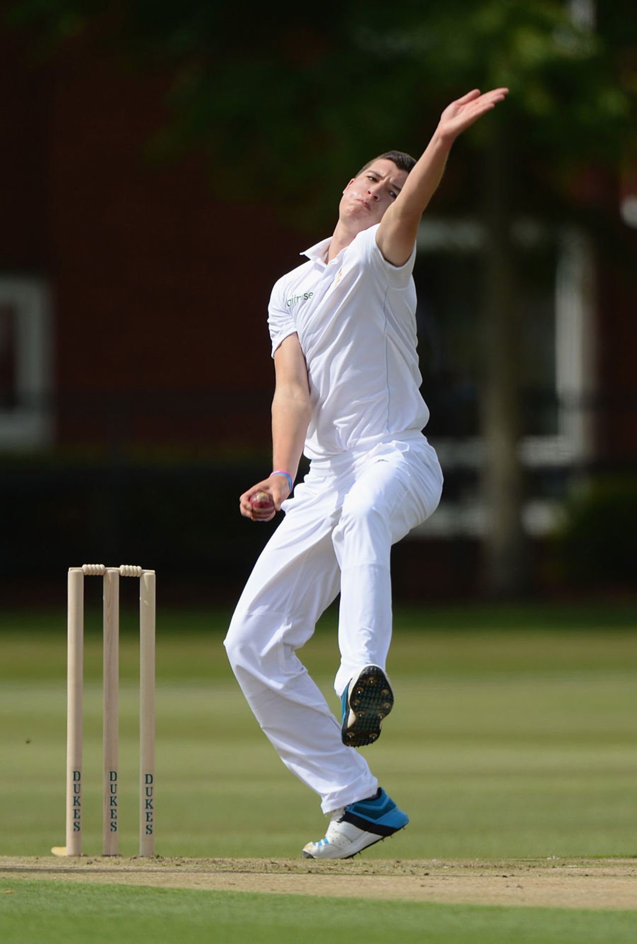 Matthew Fisher in action in the first U-19 Test, England U-19 v South Africa U-19, 1st Test, Cambridge, August 1, 2014