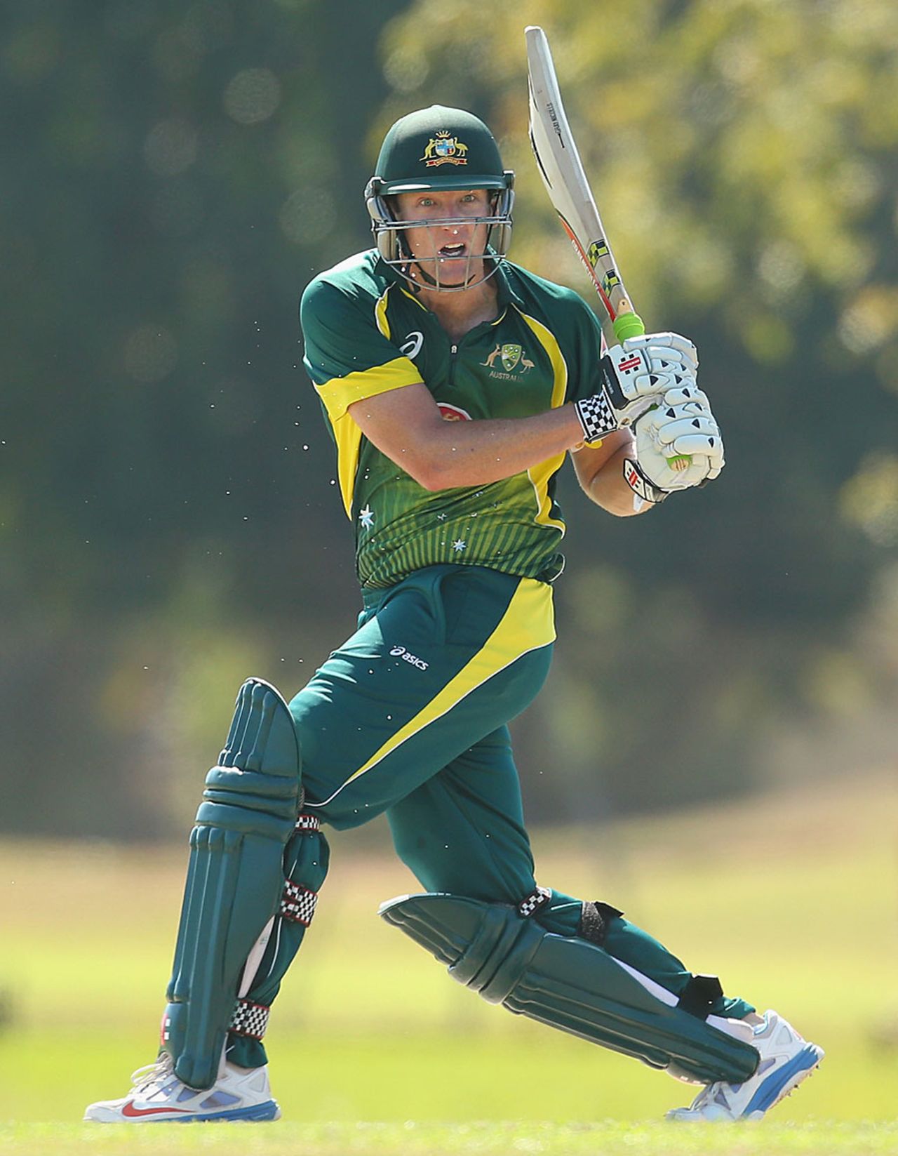 Cameron White pulls during his 137, Australia A v India A, Quadrangular A-Team One-day series, final, Darwin, August 2, 2014