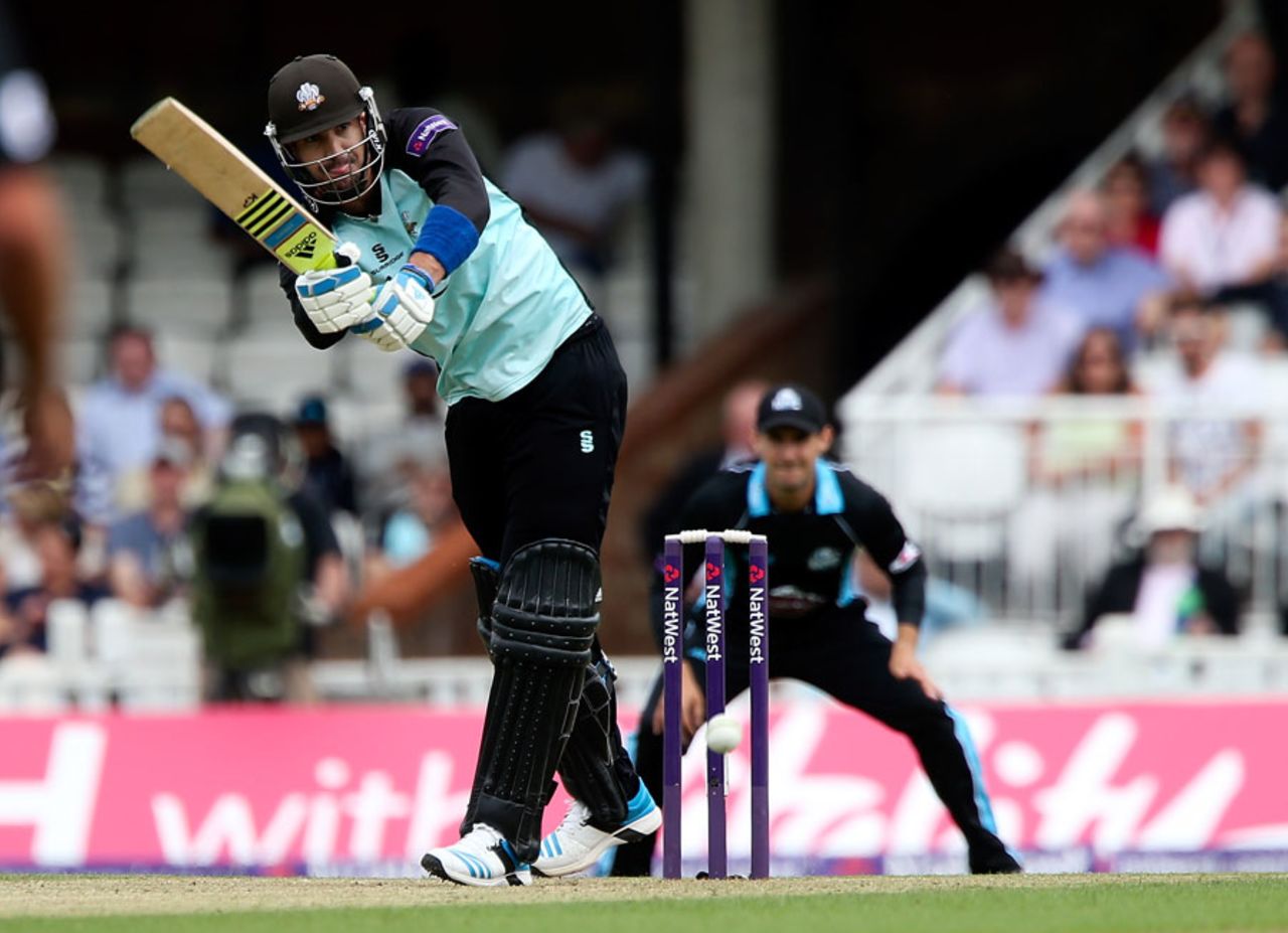 Kevin Pietersen struck five fours in his 29, Surrey v Worcestershire, NatWest T20 Blast quarter-final, The Oval, August 2, 2014