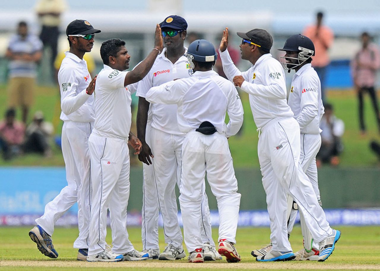 Rangana Herath bowled Azhar Ali for 30, Sri Lanka v Pakistan, 1st Test, Galle, 1st day, August 6, 2014