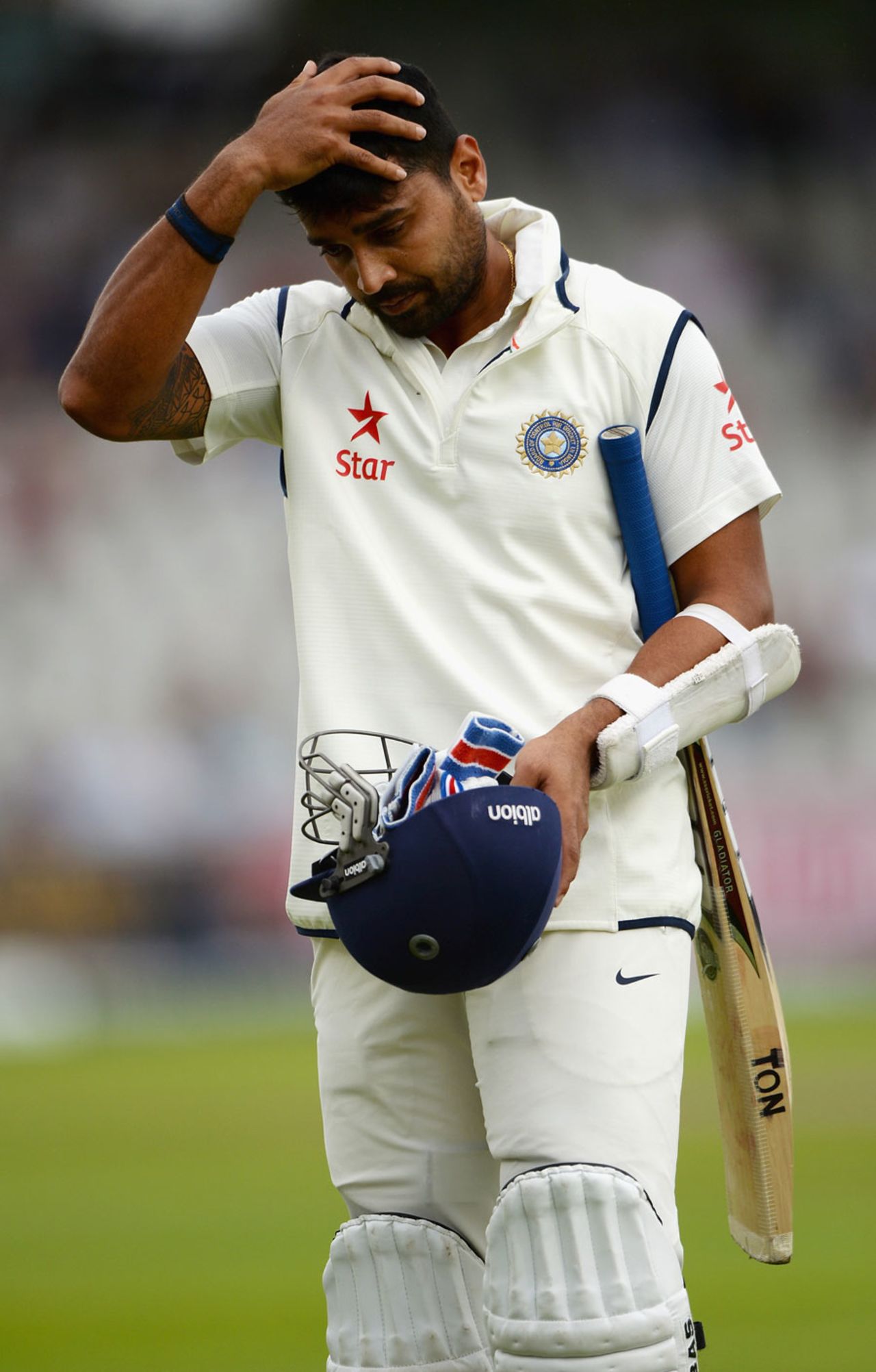 M Vijay fell in James Anderson's third over, England v India, 4th Test, Old Trafford, 1st day, August 7, 2014