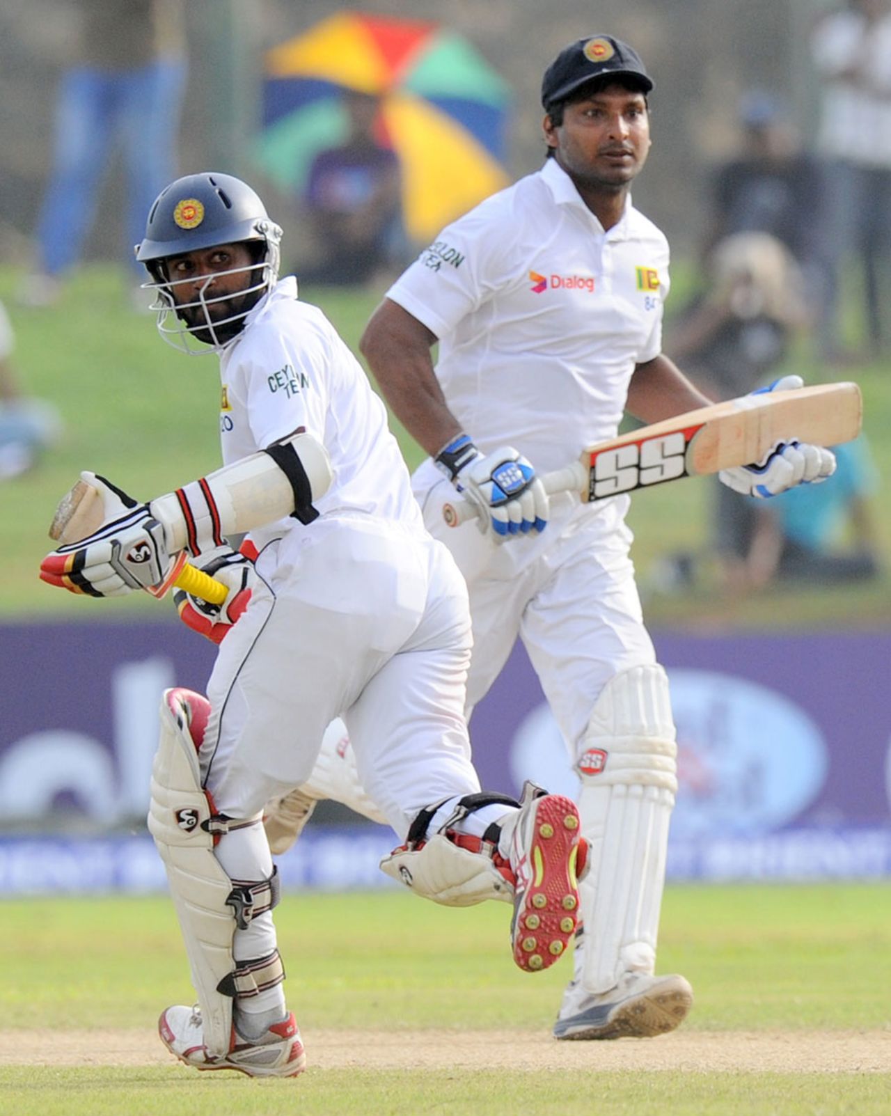 Kaushal Silva and Kumar Sangakkara put on an unbroken 75-run stand, Sri Lanka v Pakistan, 1st Test, Galle, 2nd day, August 7, 2014