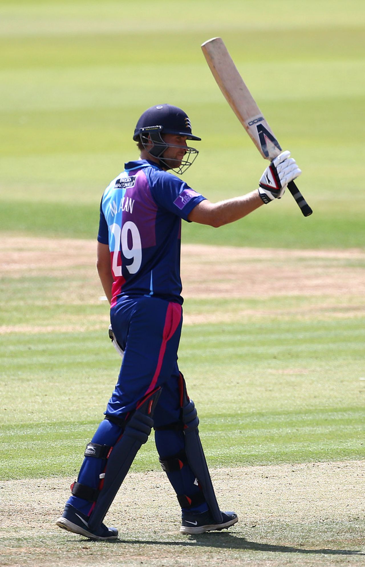 Dawid Malan top-scored with 82, Middlesex v Somerset, Royal London Cup, Lord's, August 7, 2014