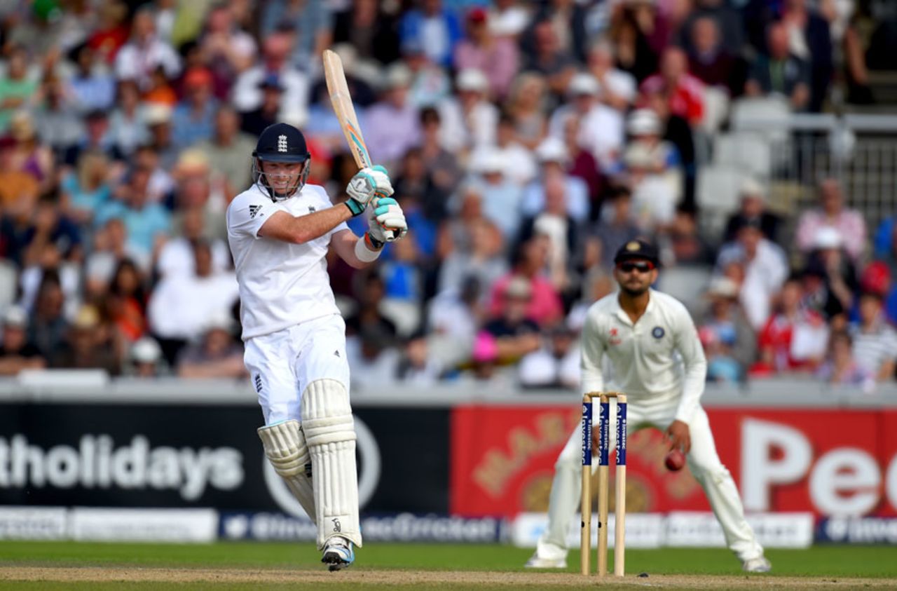 Ian Bell played positively from the start, England v India, 4th Test, Old Trafford, 1st day, August 7, 2014