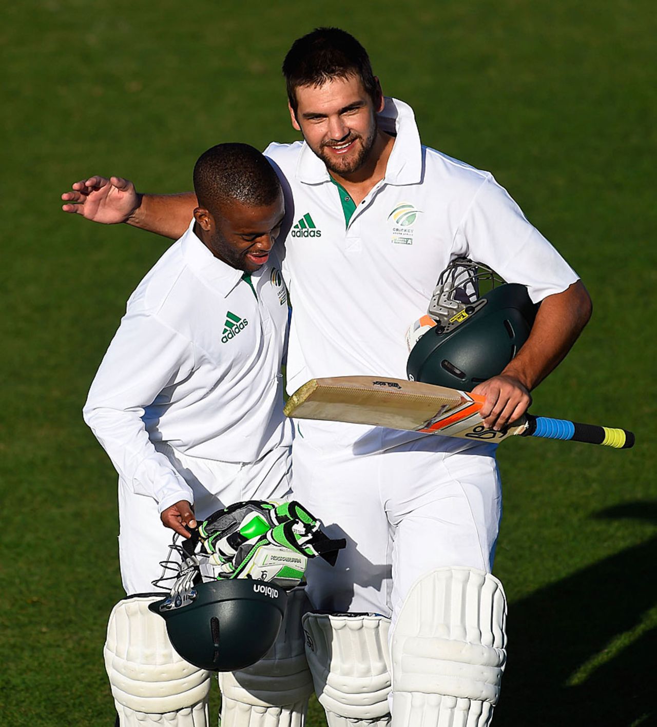 Temba Bavuma and Rilee Rossouw added a mammoth 283 on the second day, Australia A v South Africa A, 1st unofficial Test, Townsville, 2nd day, August 8, 2014