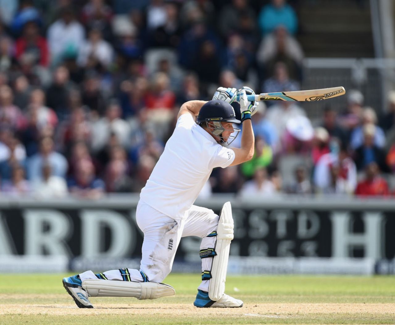 Jos Buttler strikes an elegant pose, England v India, 4th Test, Old Trafford, 3rd day, August 9, 2014