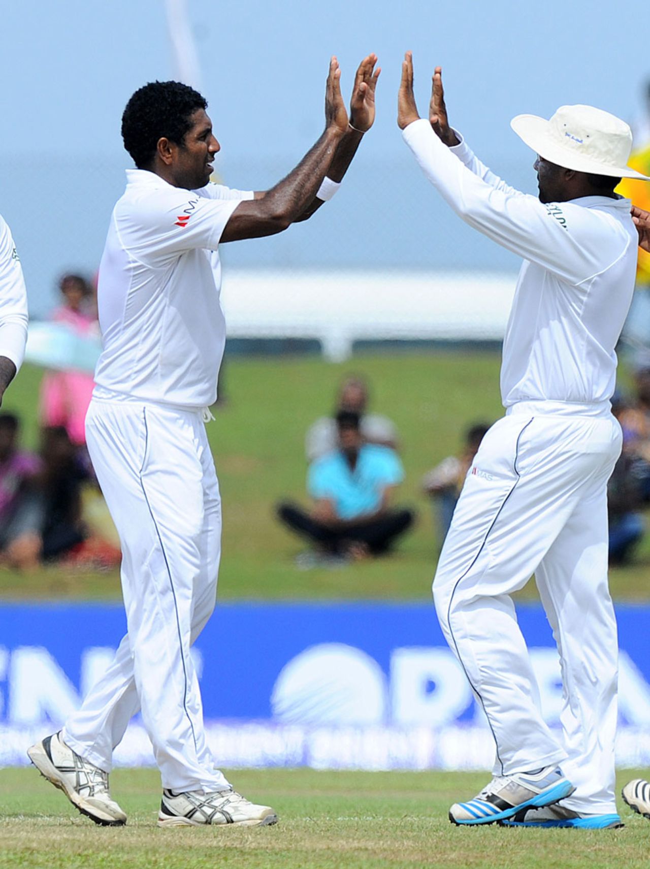 Dhammika Prasad provided the first breakthrough of the morning, Sri Lanka v Pakistan, 1st Test, Galle, 5th day, August 10, 2014