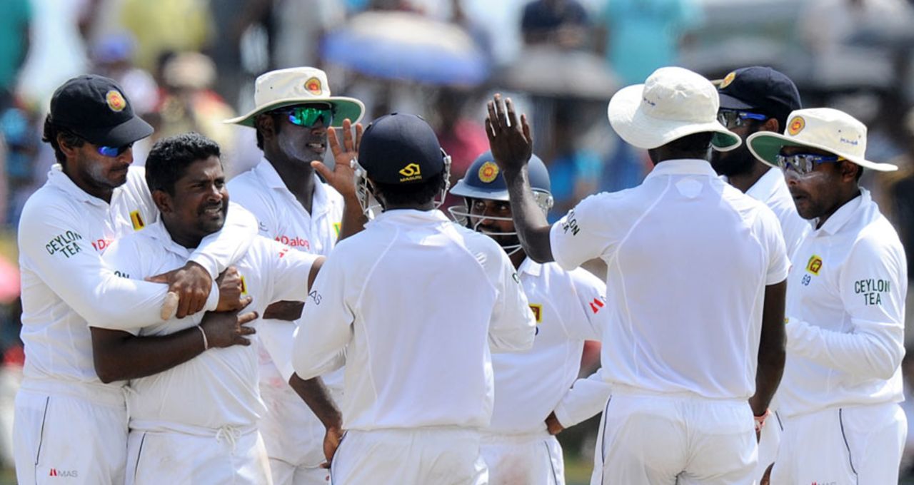 Rangana Herath was at the heart of Sri Lanka's victory push, Sri Lanka v Pakistan, 1st Test, Galle, 5th day, August 10, 2014