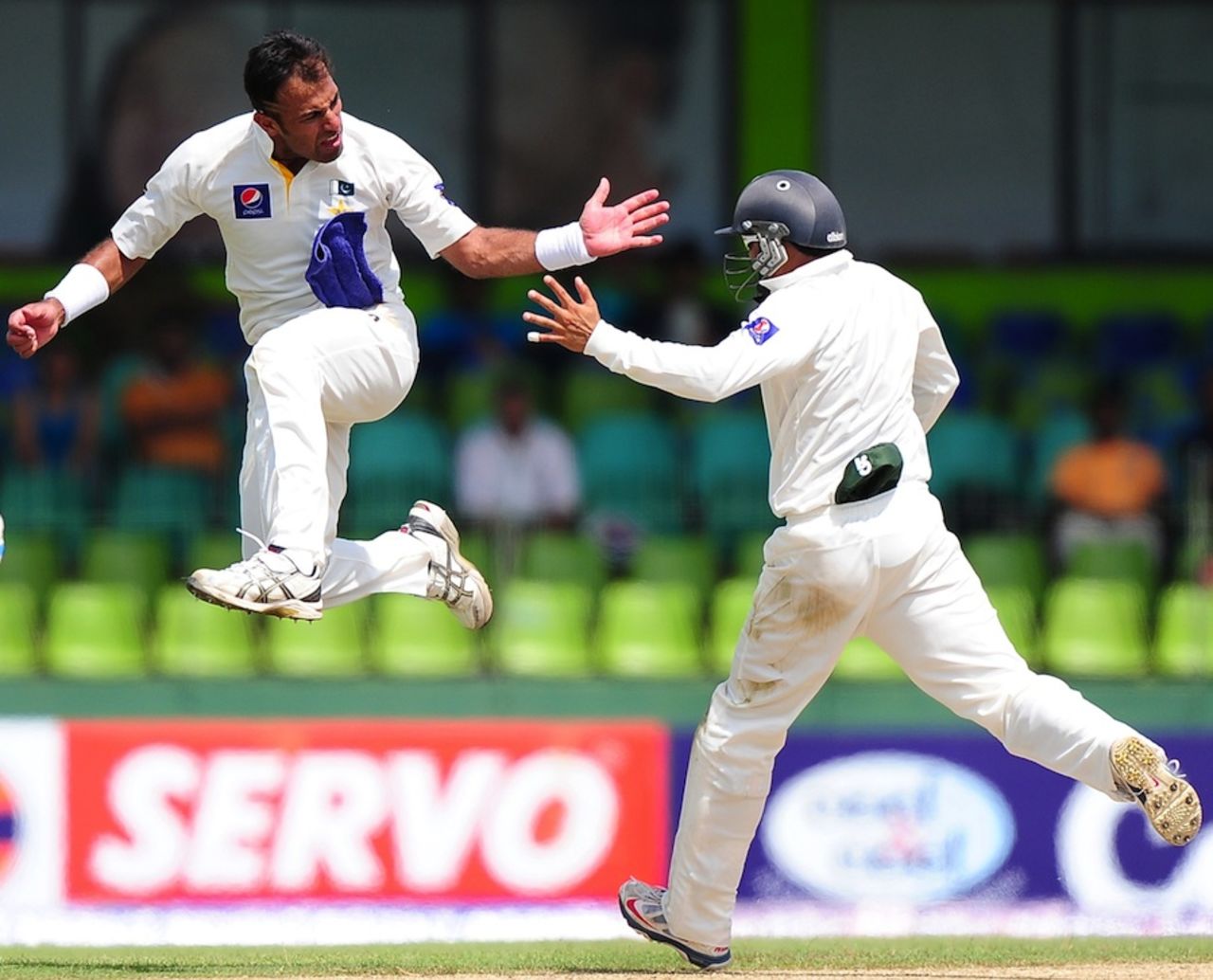 Wahab Riaz took a Test wicket after three years, Sri Lanka v Pakistan, 2nd Test, Colombo, 1st day, August 14, 2014