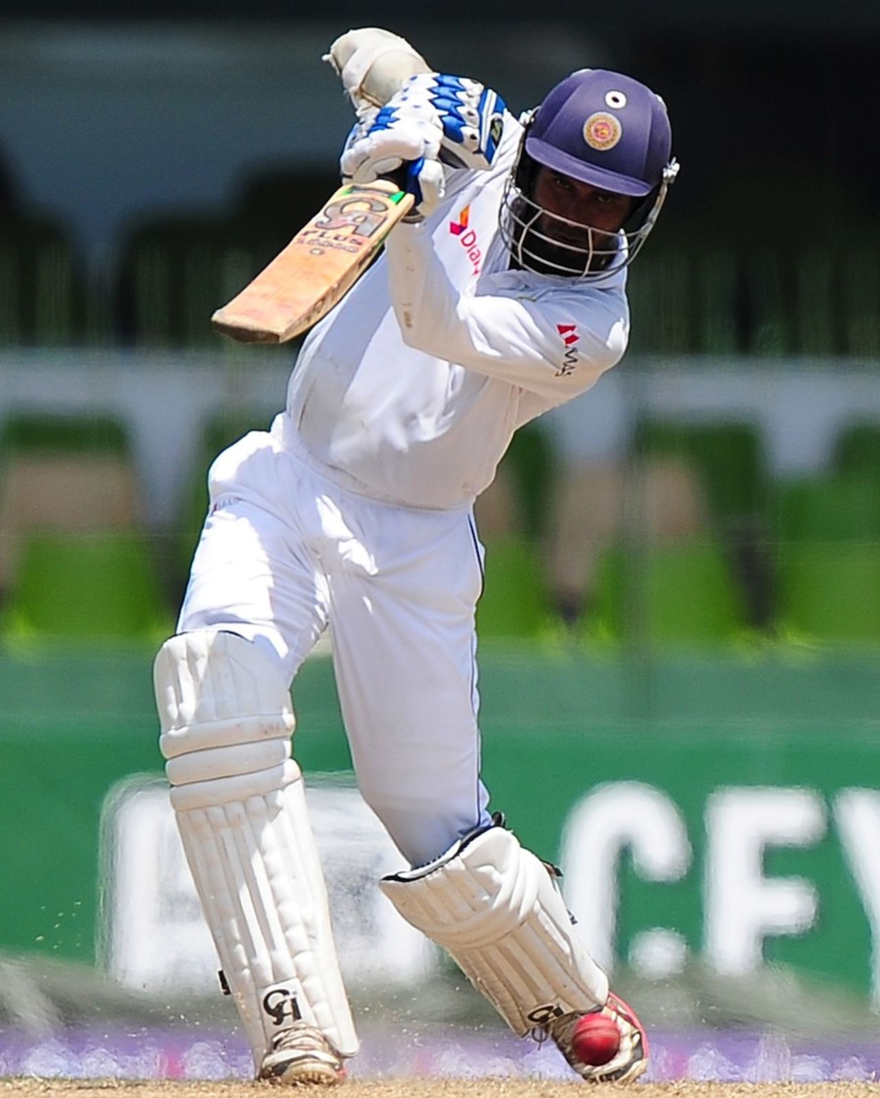 Upul Tharanga drives down the ground, Sri Lanka v Pakistan, 2nd Test, Colombo, 1st day, August 14, 2014