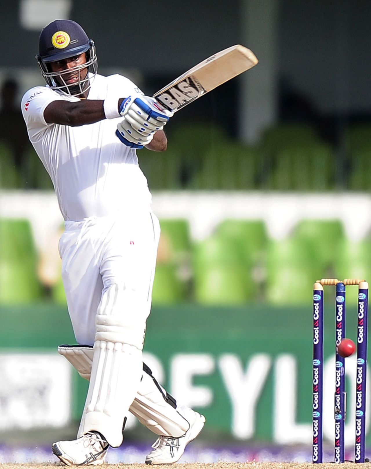 Angelo Mathews became the 11th Sri Lankan to collect 3000 Test runs, Sri Lanka v Pakistan, 2nd Test, Colombo, 1st day, August 14, 2014