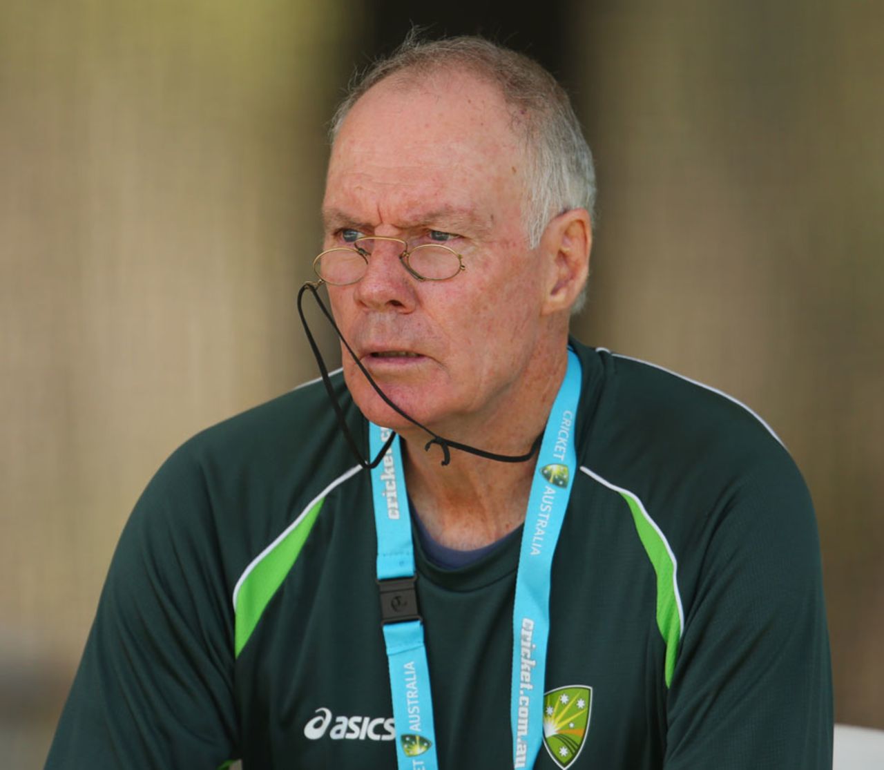 Greg Chappell watches the game, Australia A v National Performance Squad, A-team quadrangular series, Darwin, July 22, 2014
