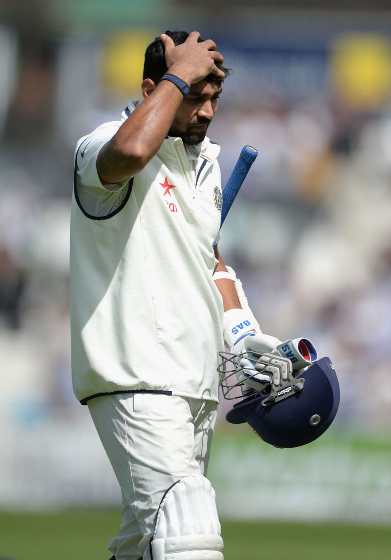 M Vijay was the only one of the top five to get double-figures, England v India, 5th Investec Test, The Oval, 1st day, August 15, 2014