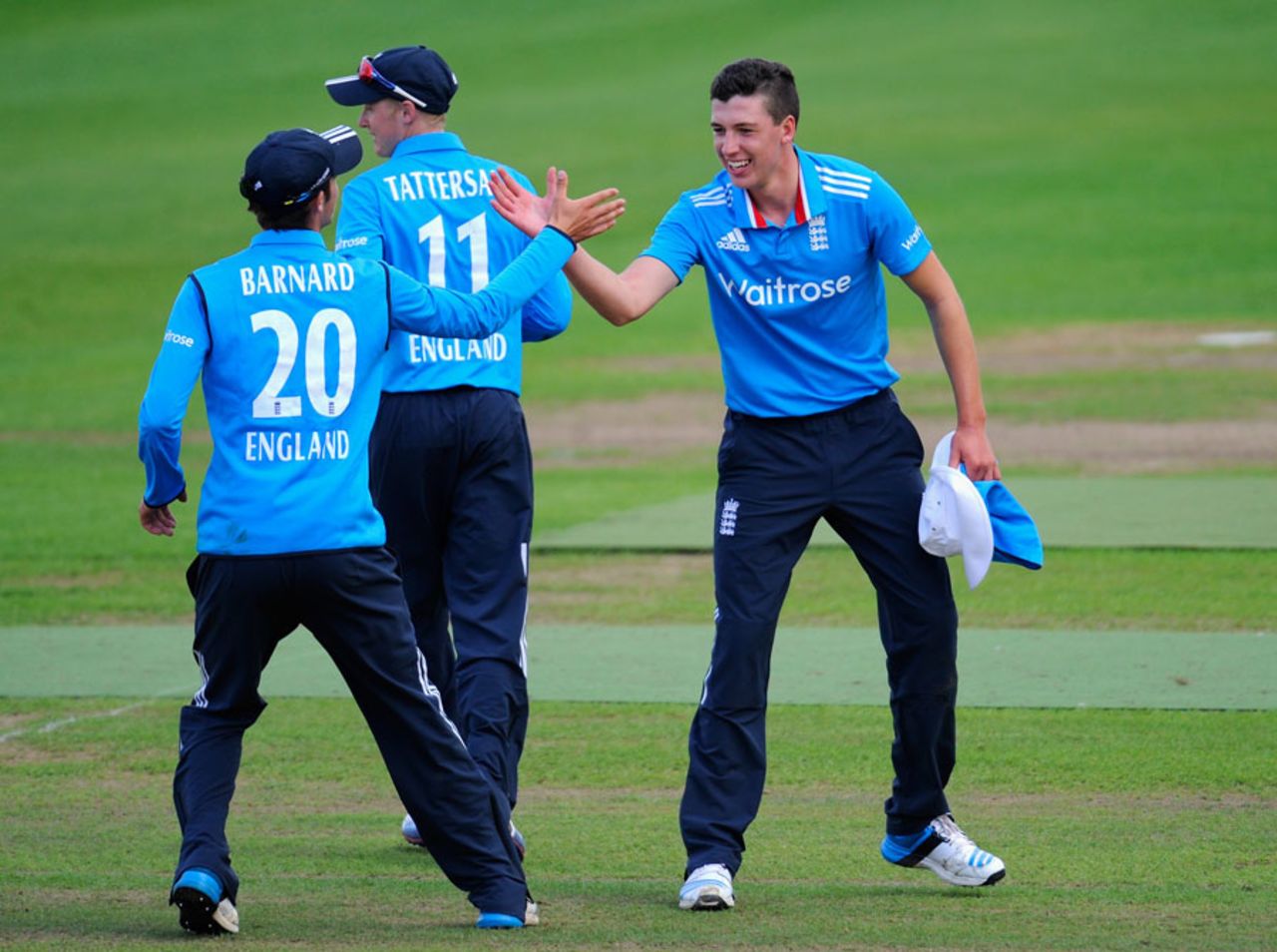 Matthew Fisher picked up a couple of wickets, England U-19s v South Africa U-19s, 1st Youth ODI, Edgbaston, August 15, 2014