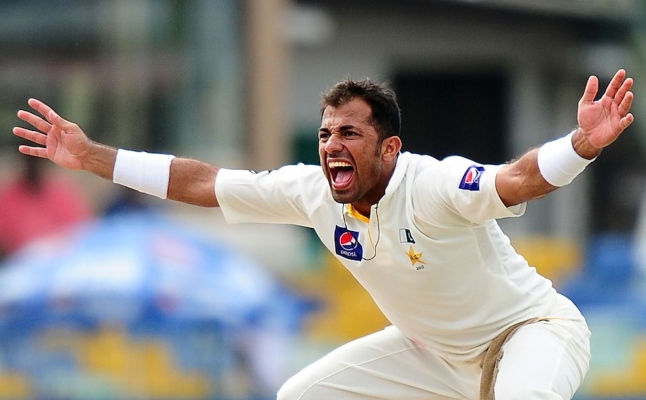 Wahab Riaz appeals unsuccessfully, Sri Lanka v Pakistan, 2nd Test, Colombo, 3rd day, August 16, 2014