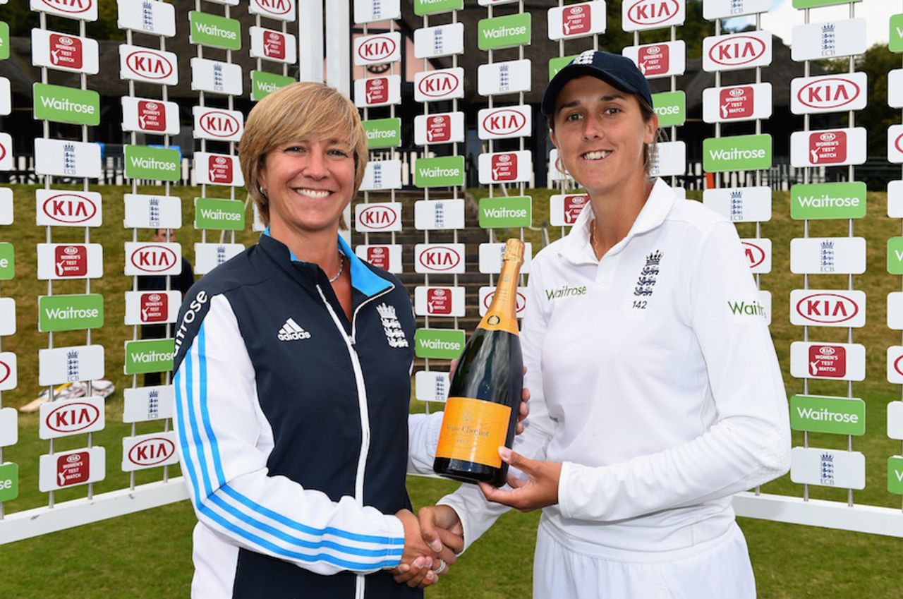Jenny Gunn was named the Player of the Match, England v India, only women's Test, Wormsley, 4th day, August 16, 2014
