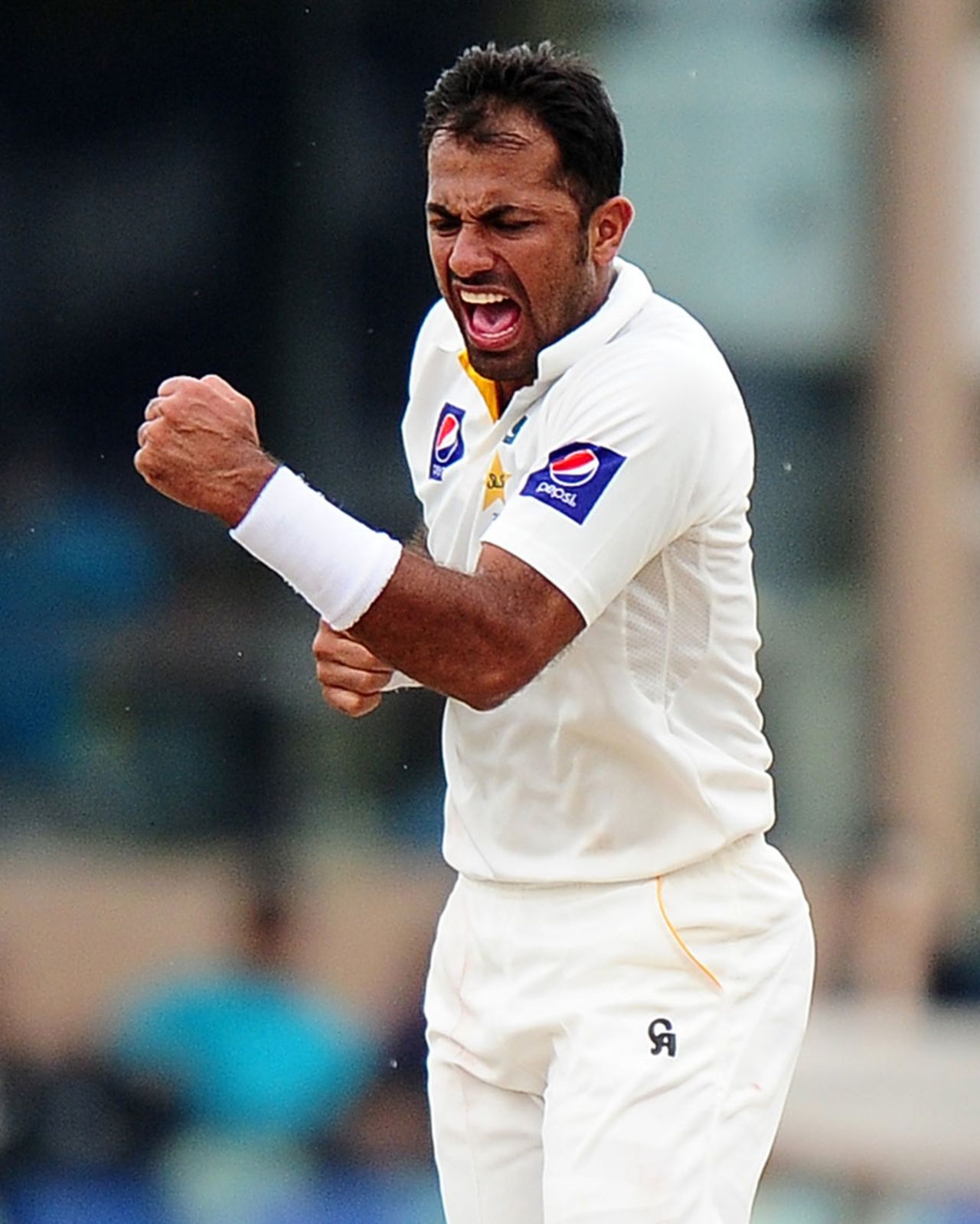 Wahab Riaz struck thrice with the old ball, Sri Lanka v Pakistan, 2nd Test, Colombo, 4th day, August 17, 2014