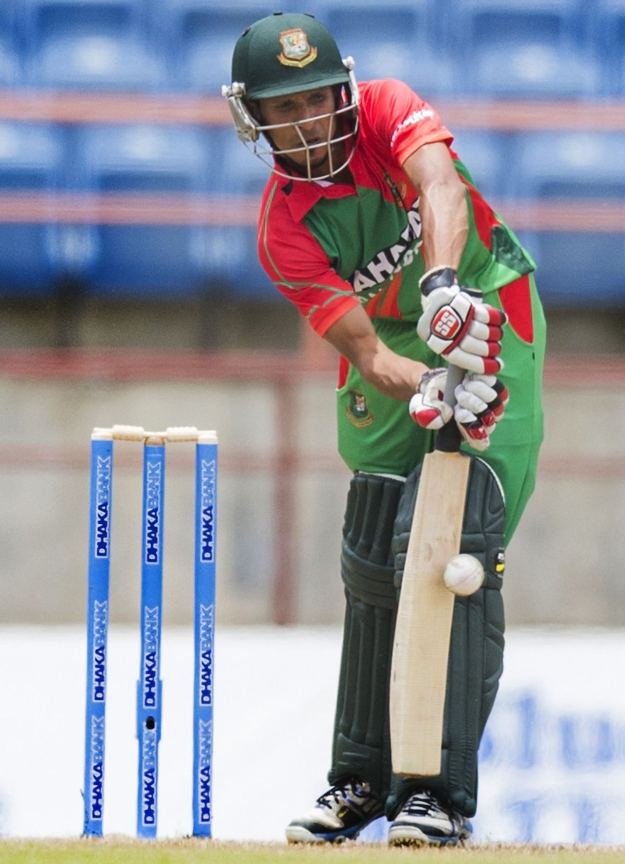 Nasir Hossain scored 26, the second highest score in Bangladesh's innings, West Indies v Bangladesh, 1st ODI, St George's, August 20, 2014