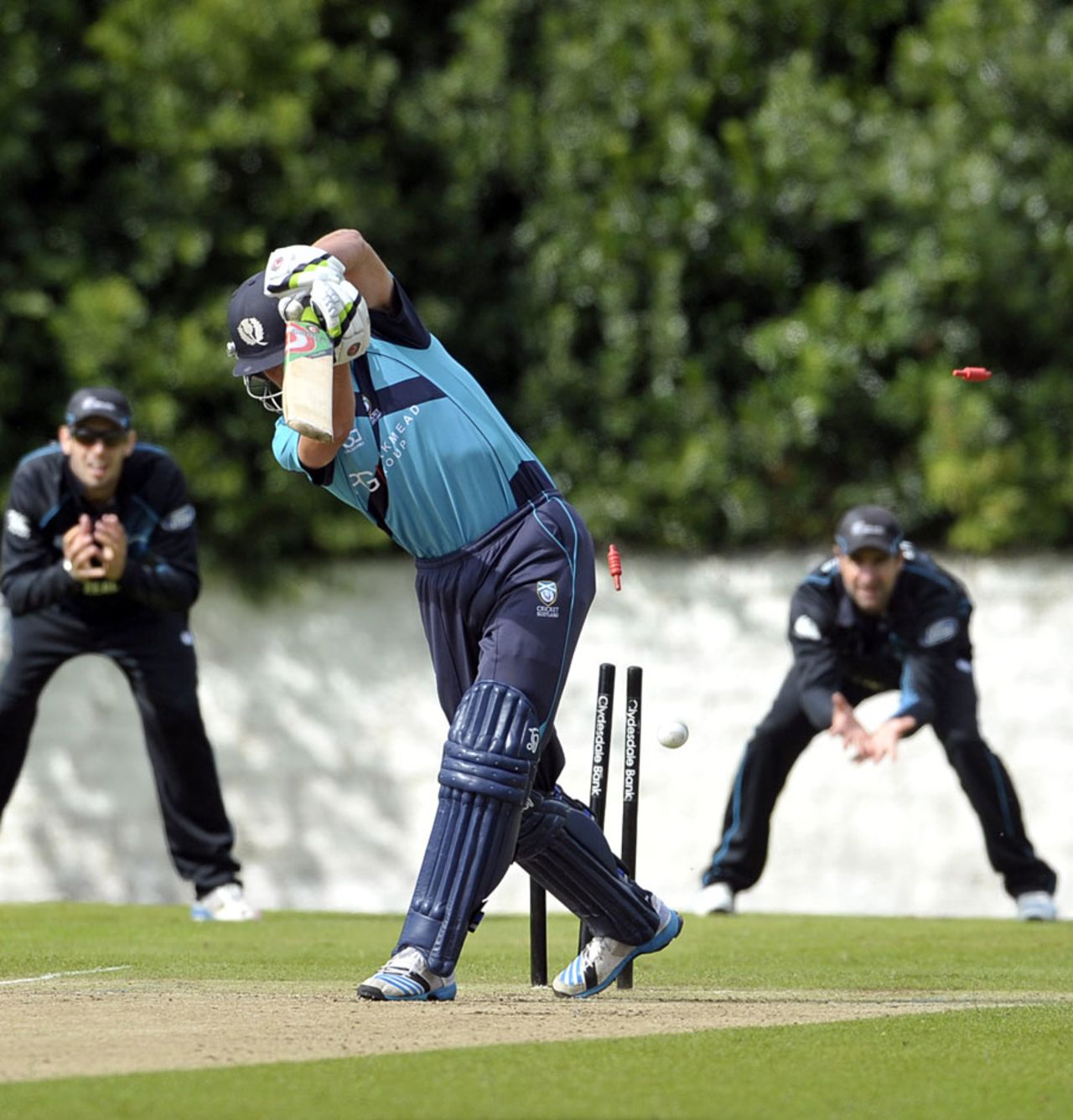 Calum MacLeod was bowled for a duck, Scotland v New Zealand A, Tour match, Edinburgh, August 20, 2014