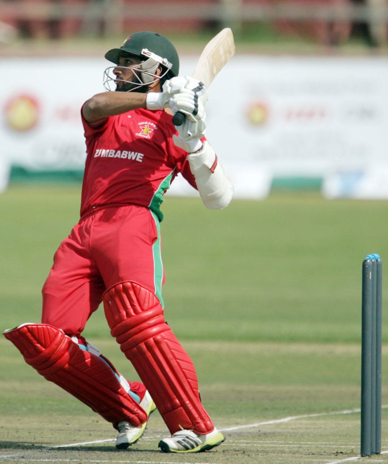 Sikandar Raza pulls, Zimbabwe v South Africa, 3rd ODI, Bulawayo, August 21, 2014
