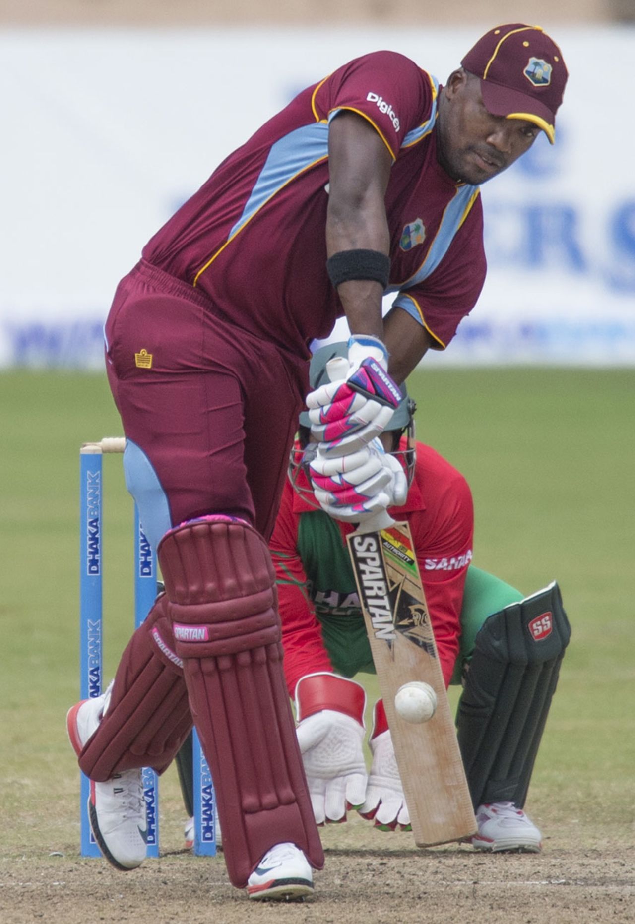 Darren Bravo made his 16th ODI half-century, West Indies v Bangladesh, 2nd ODI, St George's, Grenada, August 22, 2014