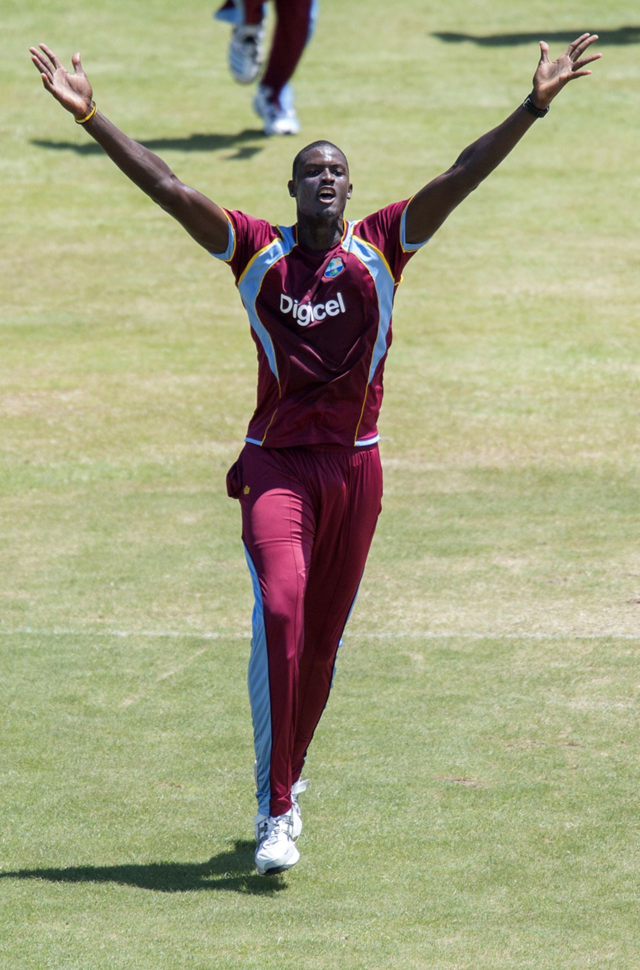 Jason Holder celebrates Anamul Haque's wicket, West Indies v Bangladesh, 2nd ODI, St George's, Grenada, August 22, 2014