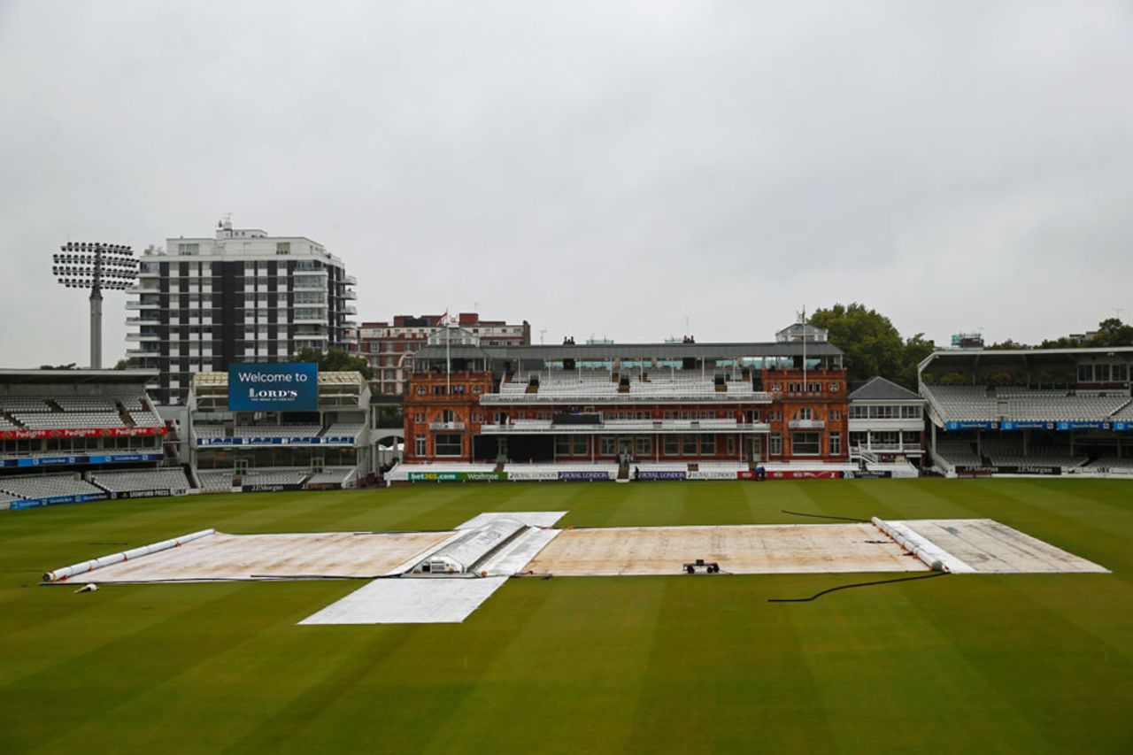 Overnight rain delayed the start of the third women's ODI at Lord's, England v India, 3rd women's ODI, Lord's, August 25, 2014