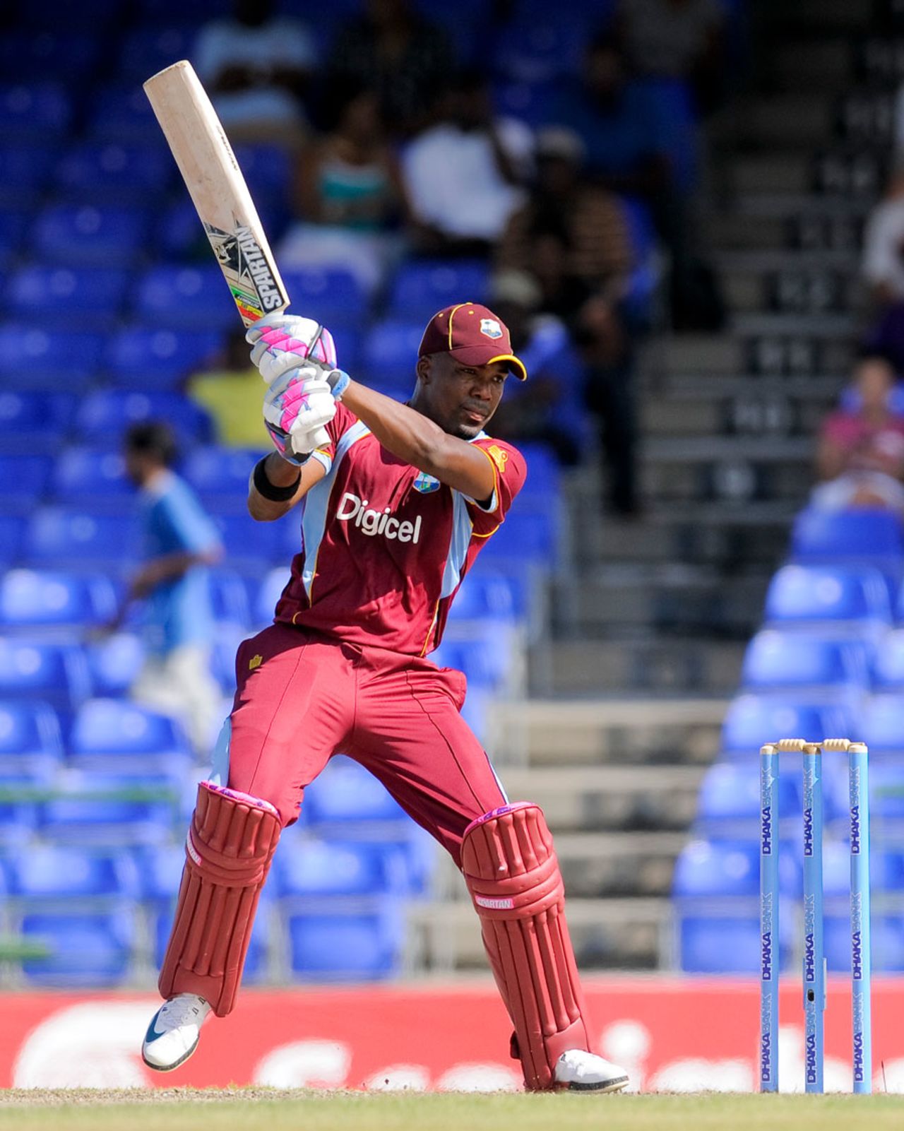 Darren Bravo used the cut shot liberally, West Indies v Bangladesh, 3rd ODI, Basseterre, St Kitts, August 26, 2014