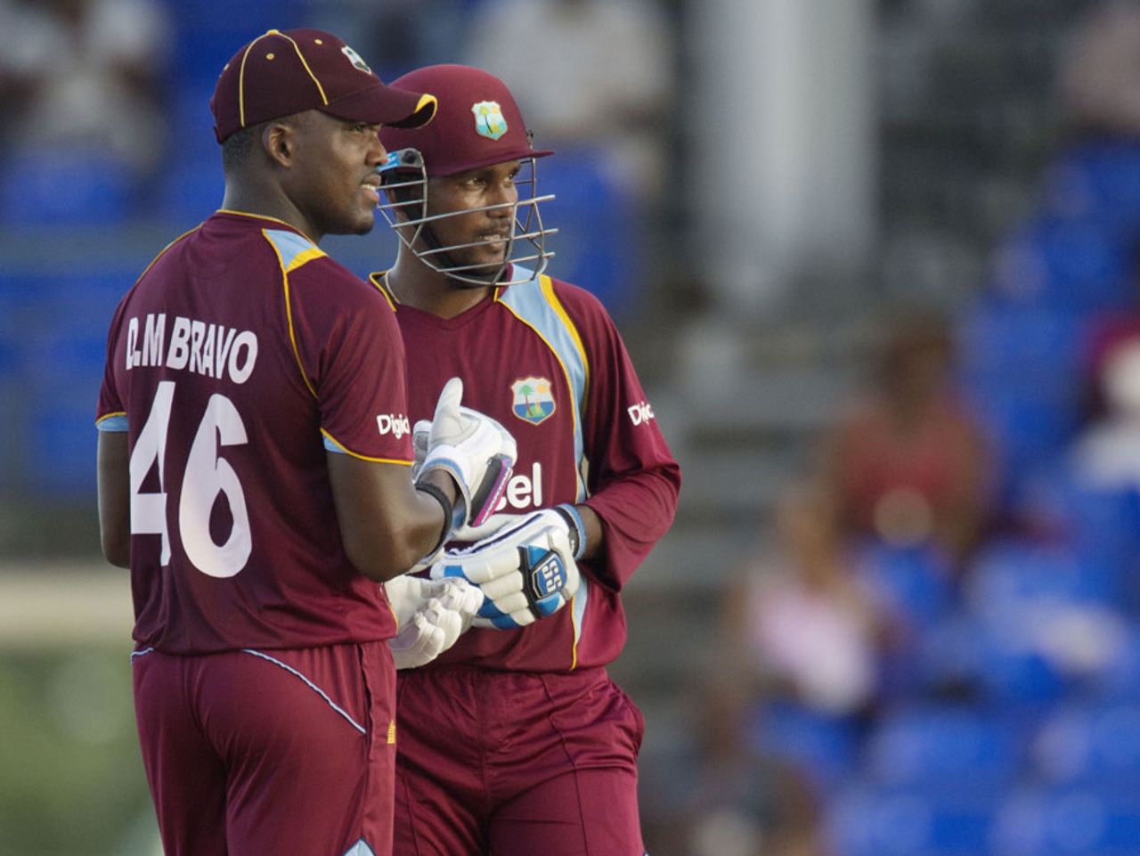 Darren Bravo and Denesh Ramdin put on the highest third-wicket stand in ODIs, West Indies v Bangladesh, 3rd ODI, Basseterre, St Kitts, August 26, 2014