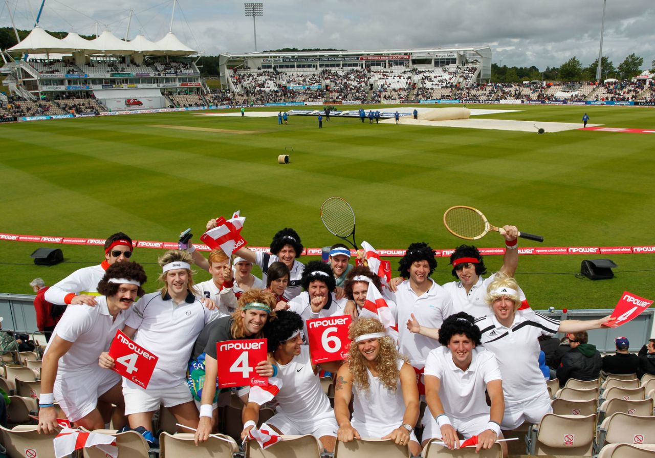 Fans dressed as tennis players enjoy the day out, England v Sri Lanka, 3rd Test, Rose Bowl, 3rd day, June 18, 2011