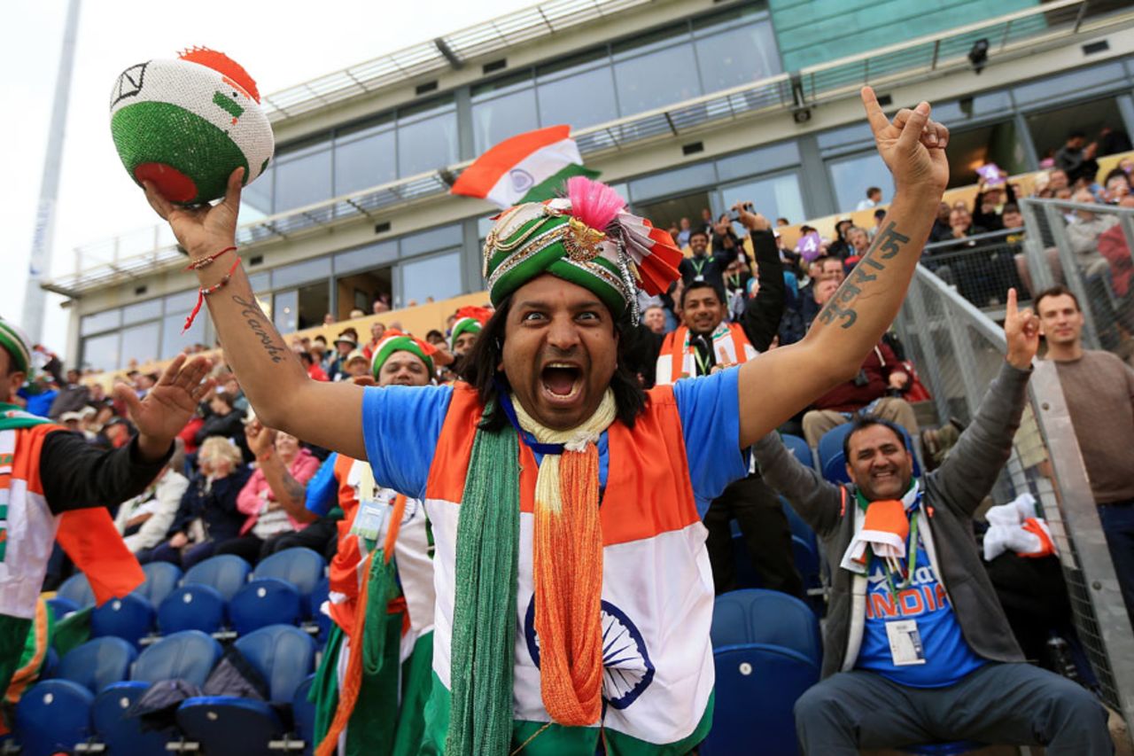 The support for India was loud and colourful, England v India, 2nd ODI, Cardiff, August 27, 2014