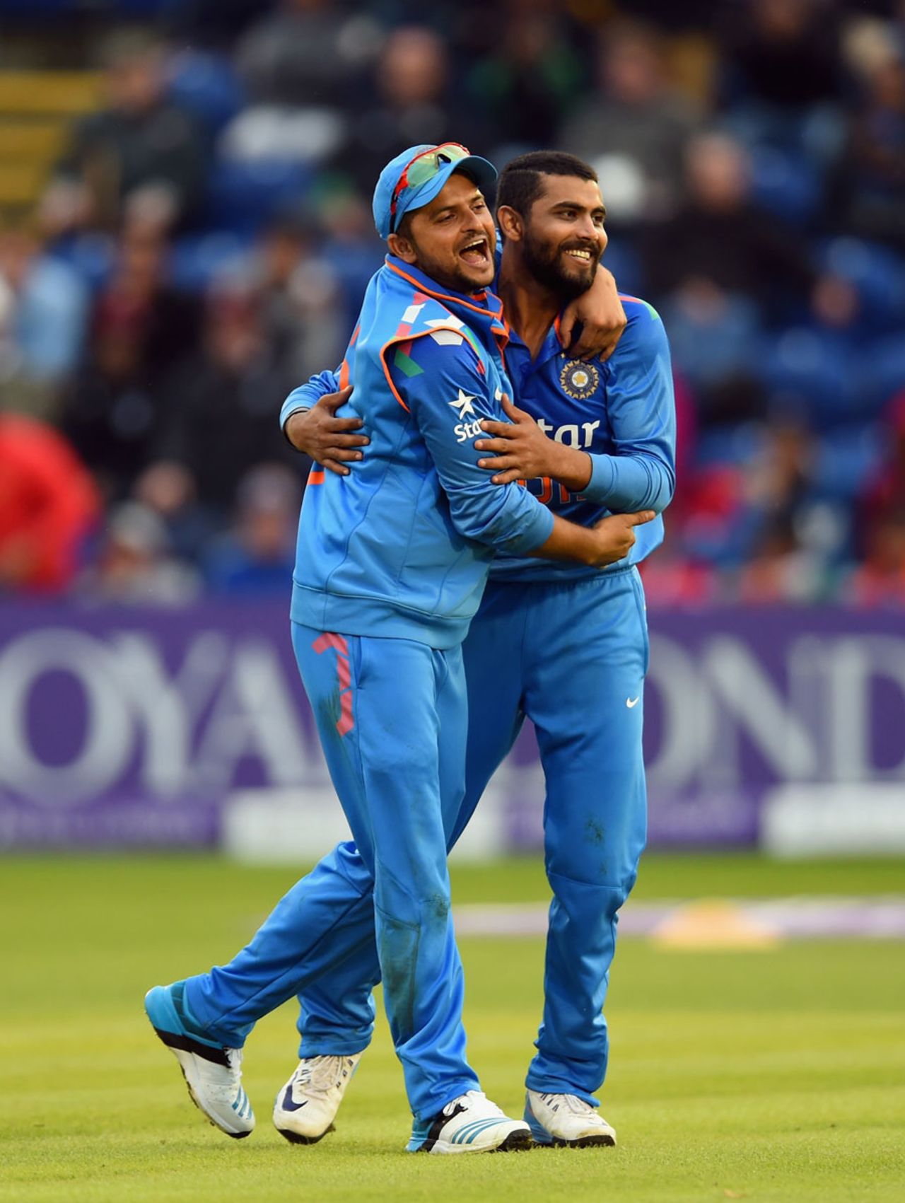 Ravindra Jadeja and Suresh Raina snared five wickets between them, England v India, 2nd ODI, Cardiff, August 27, 2014