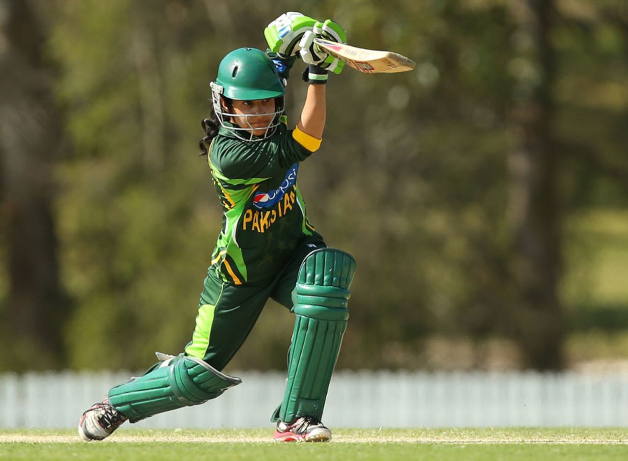 Pakistan's Javeria Khan was the only player to hit a half-century in the game, Australia v Pakistan, 4th women's ODI, Brisbane, August 28, 2014