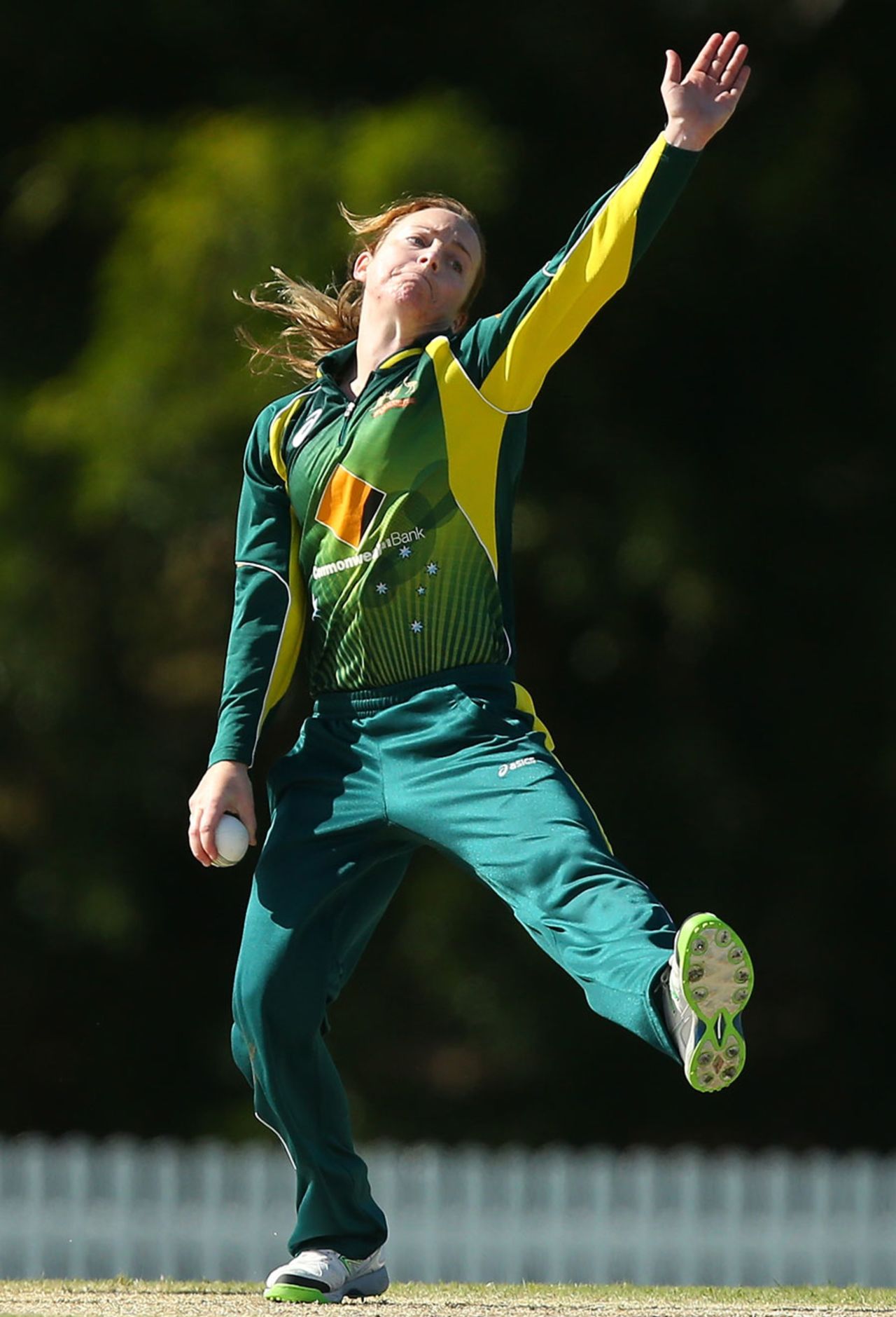Australia's Sarah Coyte took three lower-order wickets, Australia v Pakistan, 4th women's ODI, Brisbane, August 28, 2014