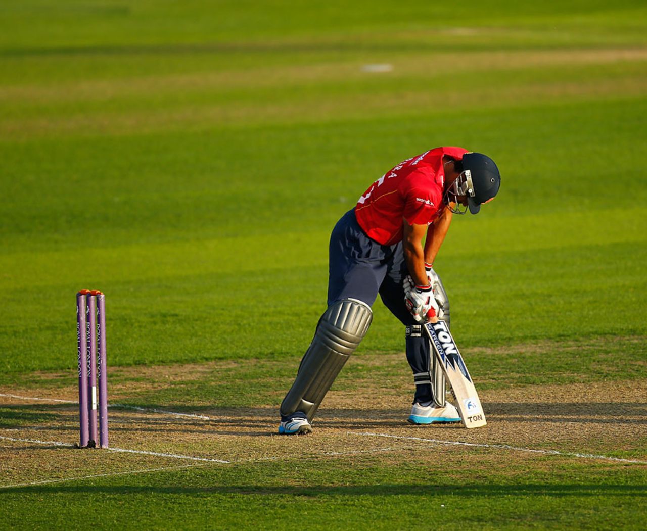 Ravi Bopara is dejected after edging to slip, Essex v Warwickshire, Royal London Cup quarter-final, Chelmsford, August 28, 2014