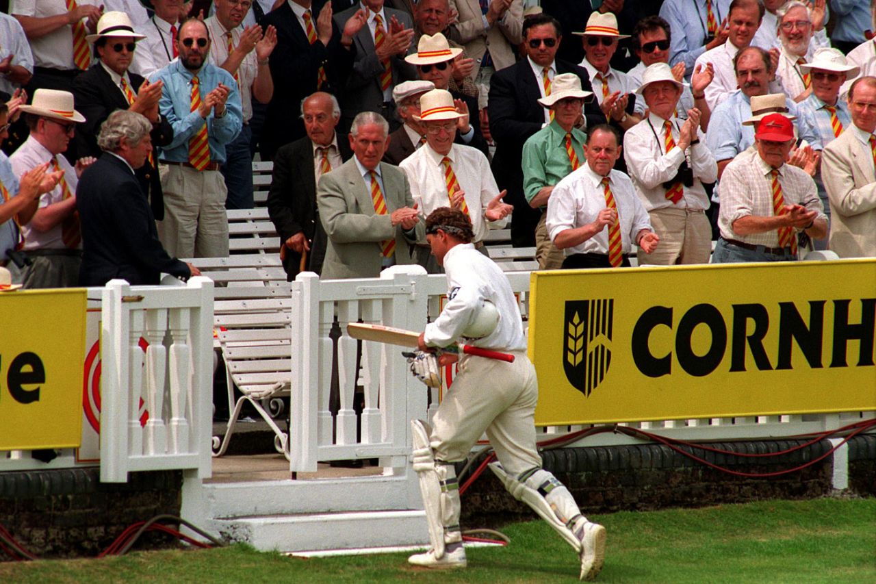 Martin Crowe returns to the pavilion, Lord's, 1994