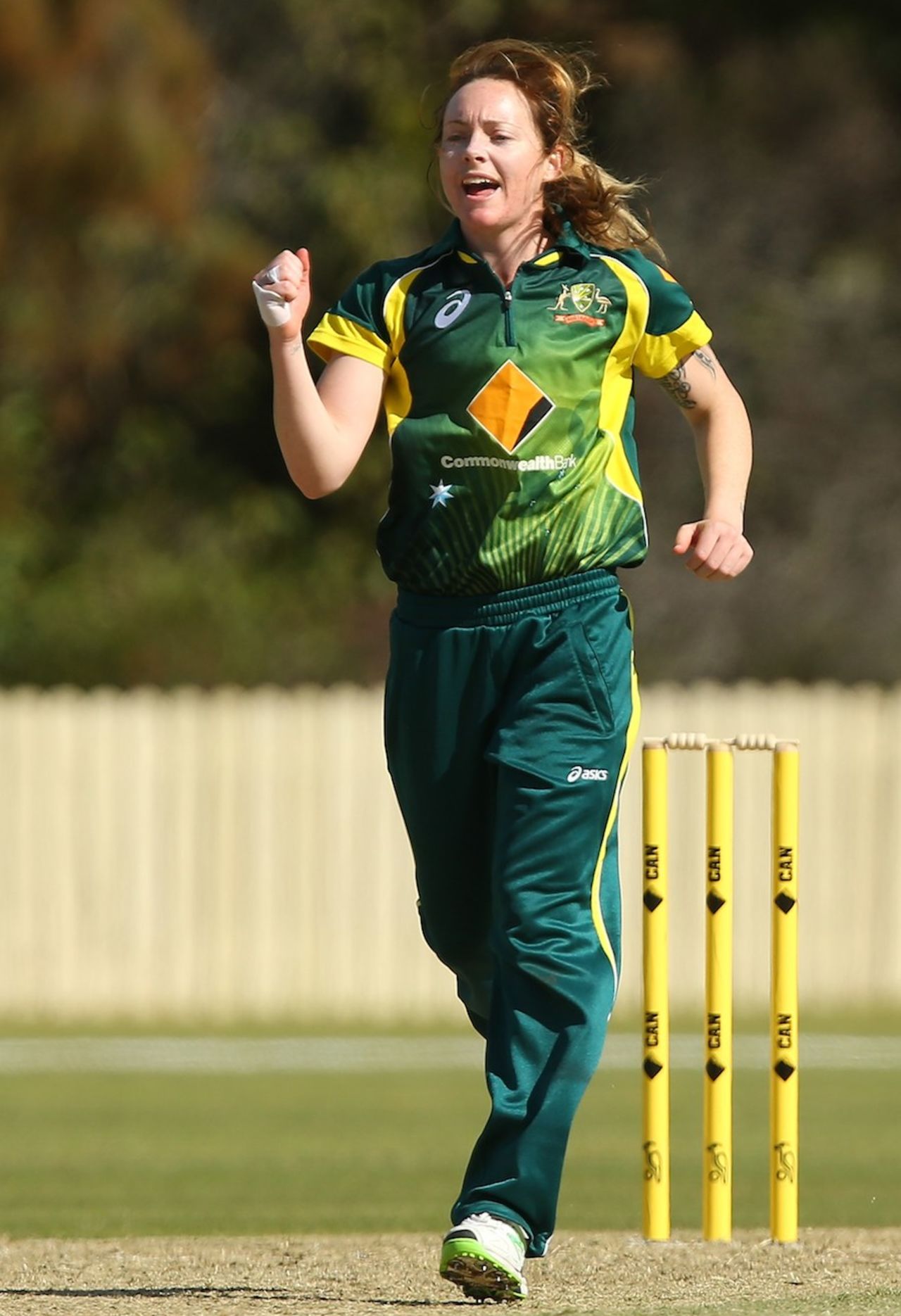 Sarah Coyte took 3 for 9, Australia v Pakistan, 1st women's T20, Gold Coast, August 30, 2014