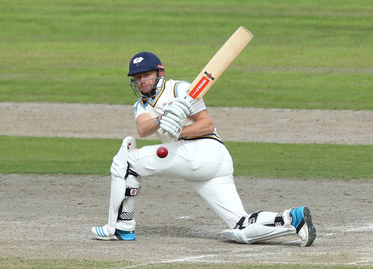 Jonny Bairstow played his shots in 60 off 64 balls, Lancashire v Yorkshire, County Championship, Division One, Old Trafford, September 1, 2014
