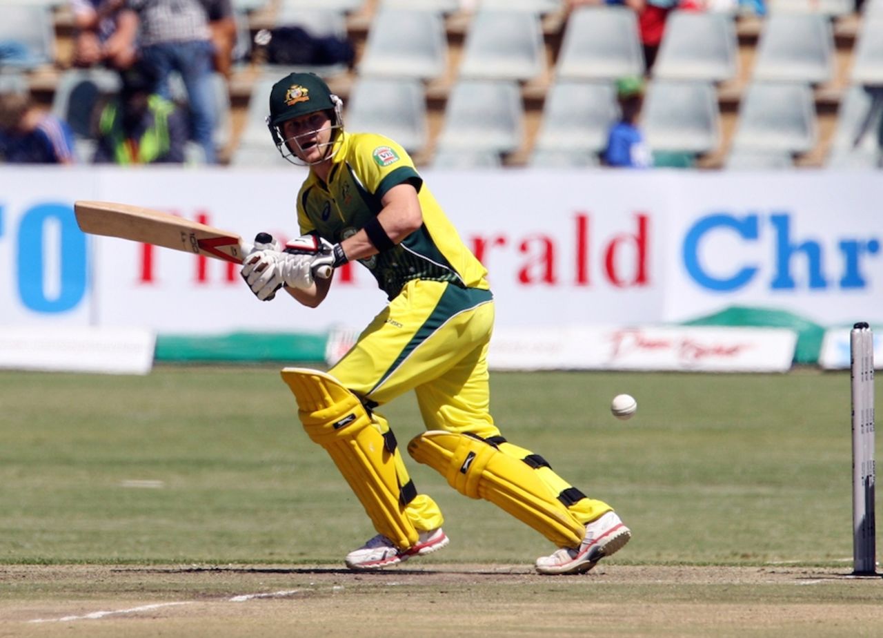 Steven Smith guides the ball behind square, Australia v South Africa, tri-series, Harare, September 2, 2014