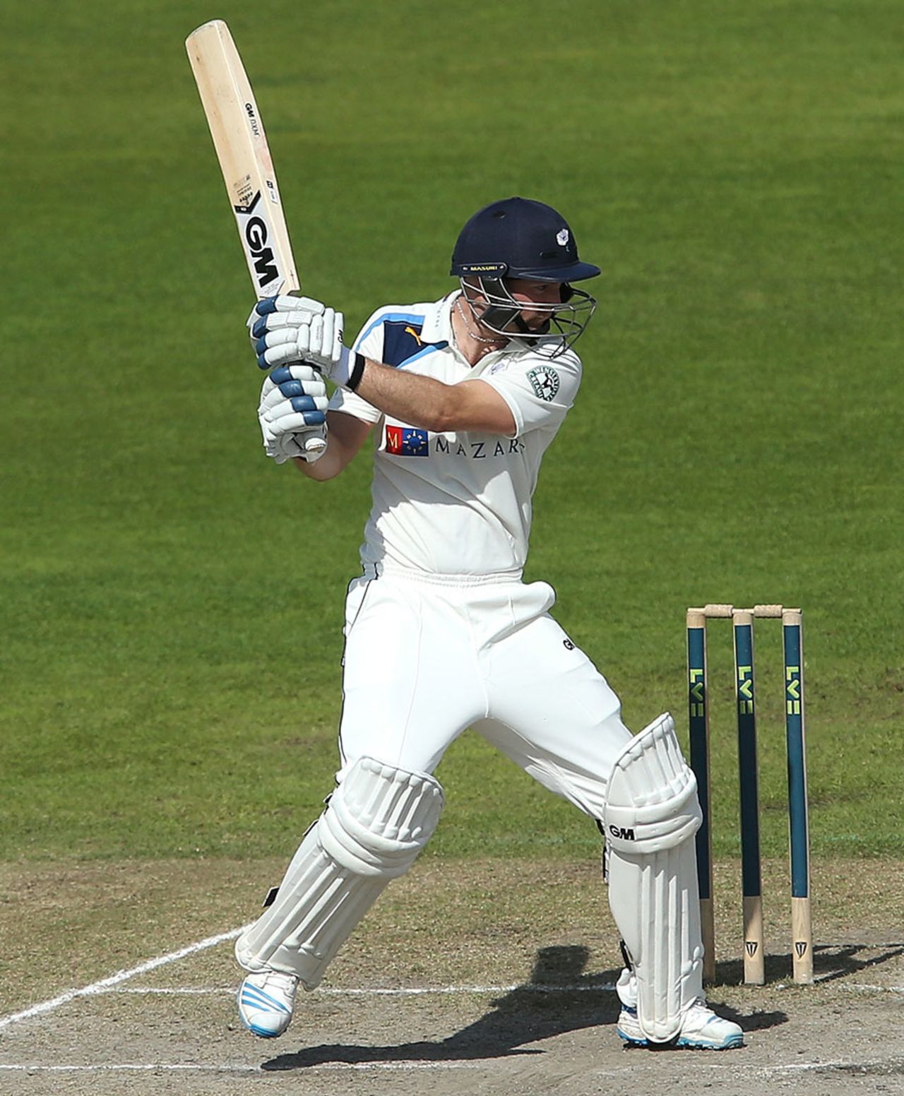 Adam Lyth cuts on his way to 251, Lancashire v Yorkshire, County Championship Division One, Old Trafford, 3rd day, September 2, 2014